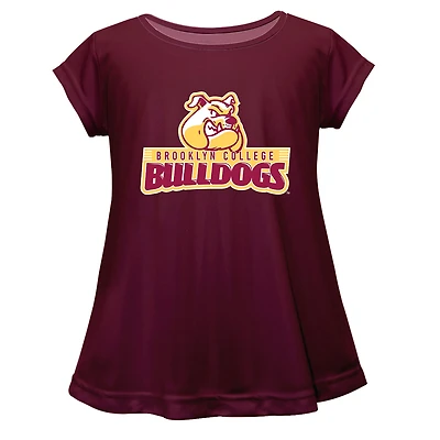 Youth Vive La Fete  Maroon Brooklyn College Bulldogs Toddler A-Line Top