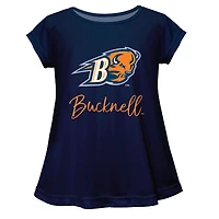 Youth Vive La Fete  Navy Bucknell Bison Toddler A-Line Top