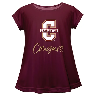 Youth Vive La Fete  Maroon Charleston Cougars Toddler A-Line Top