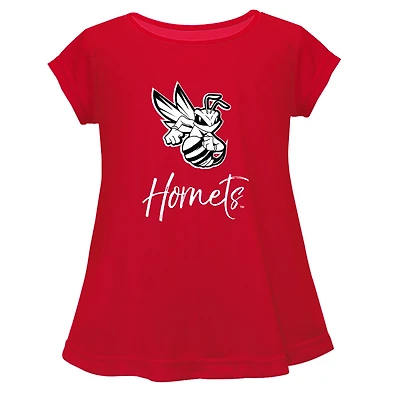 Youth Vive La Fete  Red Delaware State Hornets Toddler A-Line Top