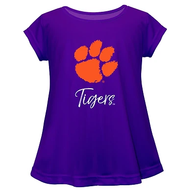 Youth Vive La Fete  Purple Clemson Tigers Toddler A-Line Top