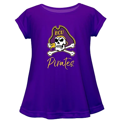 Youth Vive La Fete  Purple ECU Pirates Toddler A-Line Top