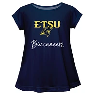 Youth Vive La Fete  Navy ETSU Buccaneers Toddler A-Line Top