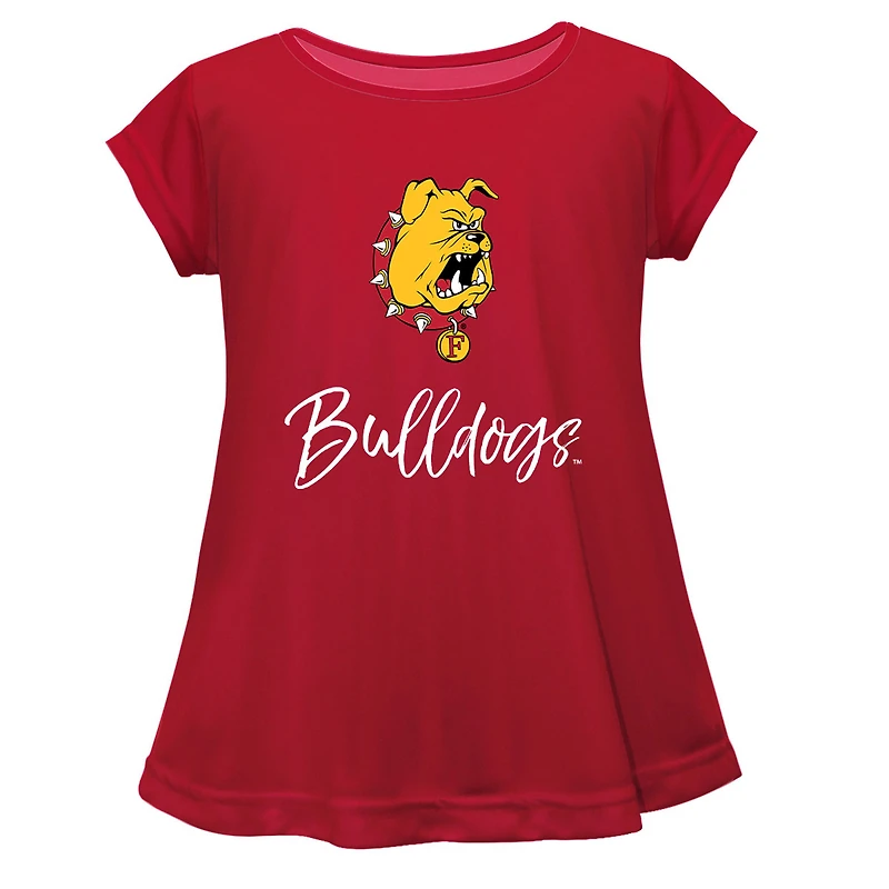Youth Vive La Fete  Crimson Ferris State Bulldogs Toddler A-Line Top