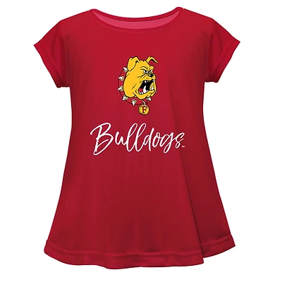 Youth Vive La Fete  Crimson Ferris State Bulldogs Toddler A-Line Top