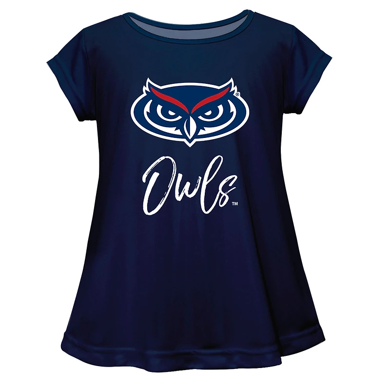 Youth Vive La Fete Navy Florida Atlantic Owls Toddler A-Line Top