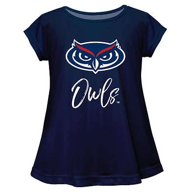 Youth Vive La Fete  Navy Florida Atlantic Owls Toddler A-Line Top