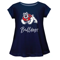 Youth Vive La Fete  Navy Fresno State Bulldogs Toddler A-Line Top