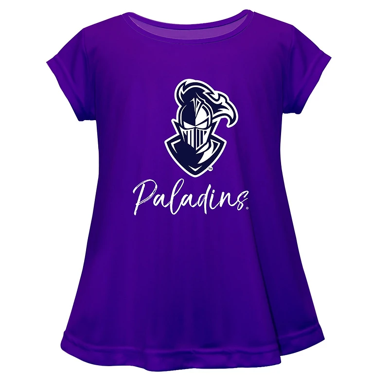 Youth Vive La Fete  Purple Furman Paladins Toddler A-Line Top