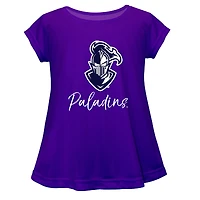 Youth Vive La Fete  Purple Furman Paladins Toddler A-Line Top