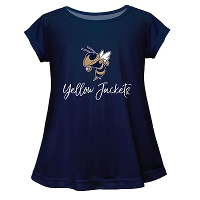 Youth Vive La Fete  Navy Georgia Tech Yellow Jackets Toddler A-Line Top