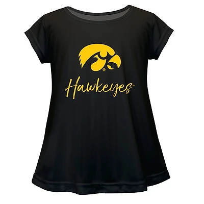 Youth Vive La Fete  Black Iowa Hawkeyes Toddler A-Line Top