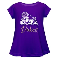 Youth Vive La Fete  Purple James Madison Dukes Toddler A-Line Top