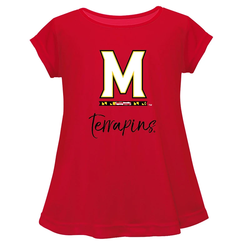 Youth Vive La Fete  Red Maryland Terrapins Toddler A-Line Top