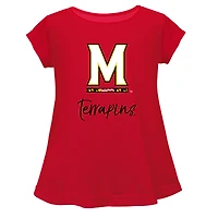 Youth Vive La Fete  Red Maryland Terrapins Toddler A-Line Top