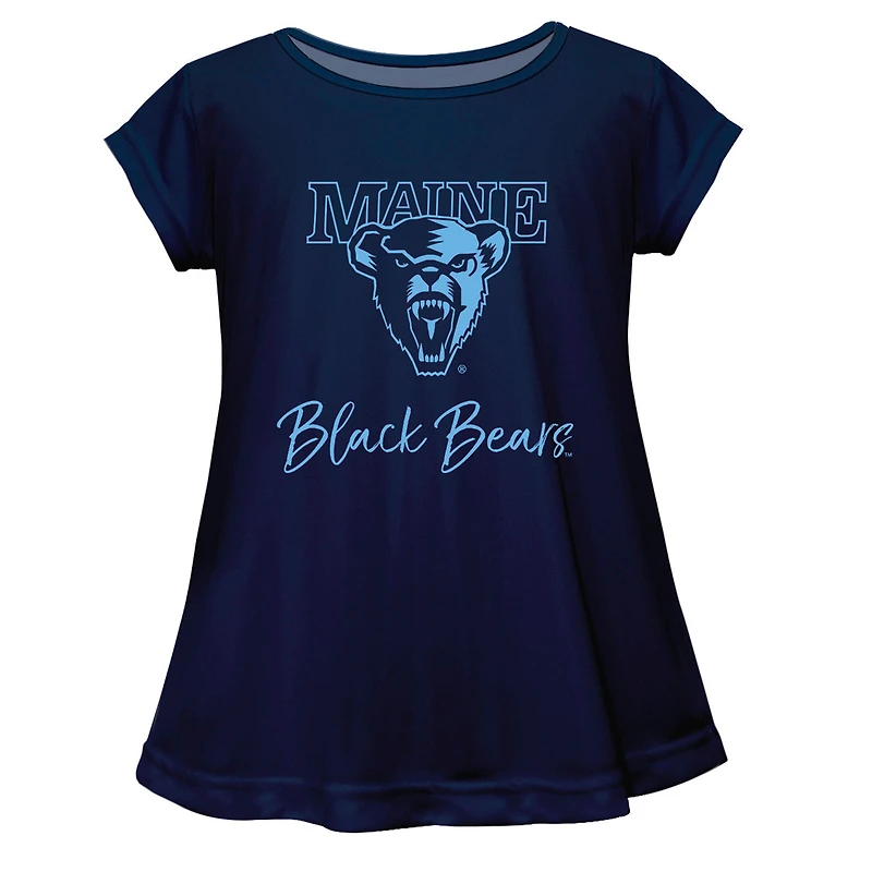 Youth Vive La Fete  Navy Maine Black Bears Toddler A-Line Top