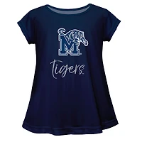 Youth Vive La Fete  Navy Memphis Tigers Toddler A-Line Top