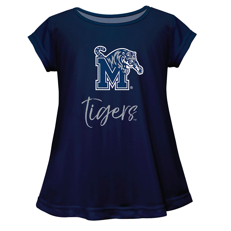 Youth Vive La Fete  Navy Memphis Tigers Toddler A-Line Top