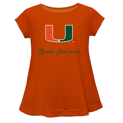 Youth Vive La Fete  Orange Miami Hurricanes Toddler A-Line Top