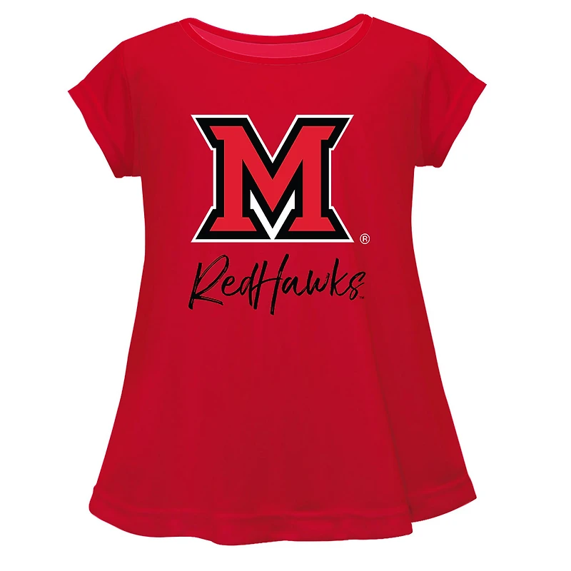 Youth Vive La Fete  Red Miami University RedHawks Toddler A-Line Top