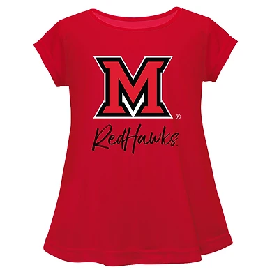 Youth Vive La Fete  Red Miami University RedHawks Toddler A-Line Top