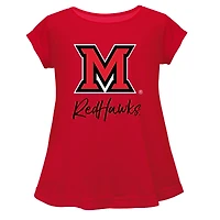 Youth Vive La Fete  Red Miami University RedHawks Toddler A-Line Top