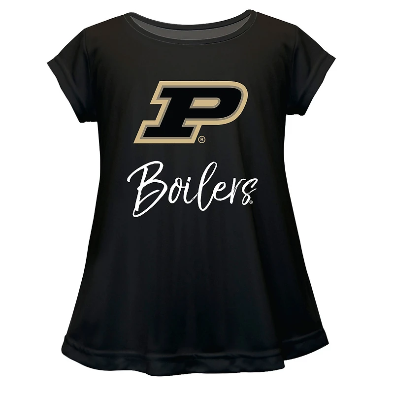 Youth Vive La Fete  Black Purdue Boilermakers Toddler A-Line Top