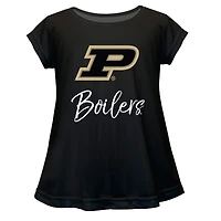 Youth Vive La Fete  Black Purdue Boilermakers Toddler A-Line Top