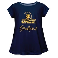 Youth Vive La Fete  Navy UNCG Spartans Toddler A-Line Top