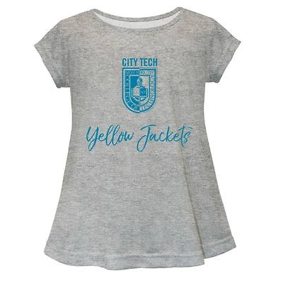 Youth Vive La Fete  Gray NYC College of Tech Toddler A-Line Top