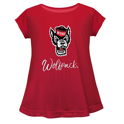 Youth Vive La Fete  Red NC State Wolfpack Toddler A-Line Top