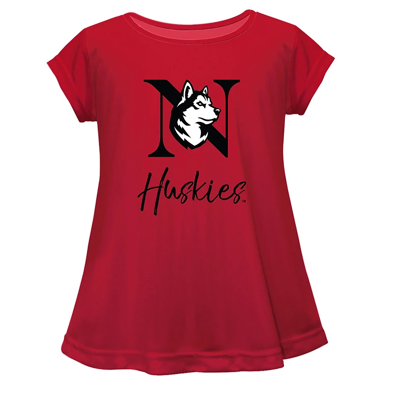 Youth Vive La Fete  Red Northeastern Huskies Toddler A-Line Top