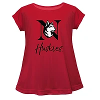 Youth Vive La Fete  Red Northeastern Huskies Toddler A-Line Top