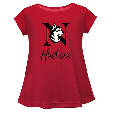 Youth Vive La Fete  Red Northeastern Huskies Toddler A-Line Top