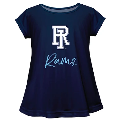 Youth Vive La Fete  Navy Rhode Island Rams Toddler A-Line Top