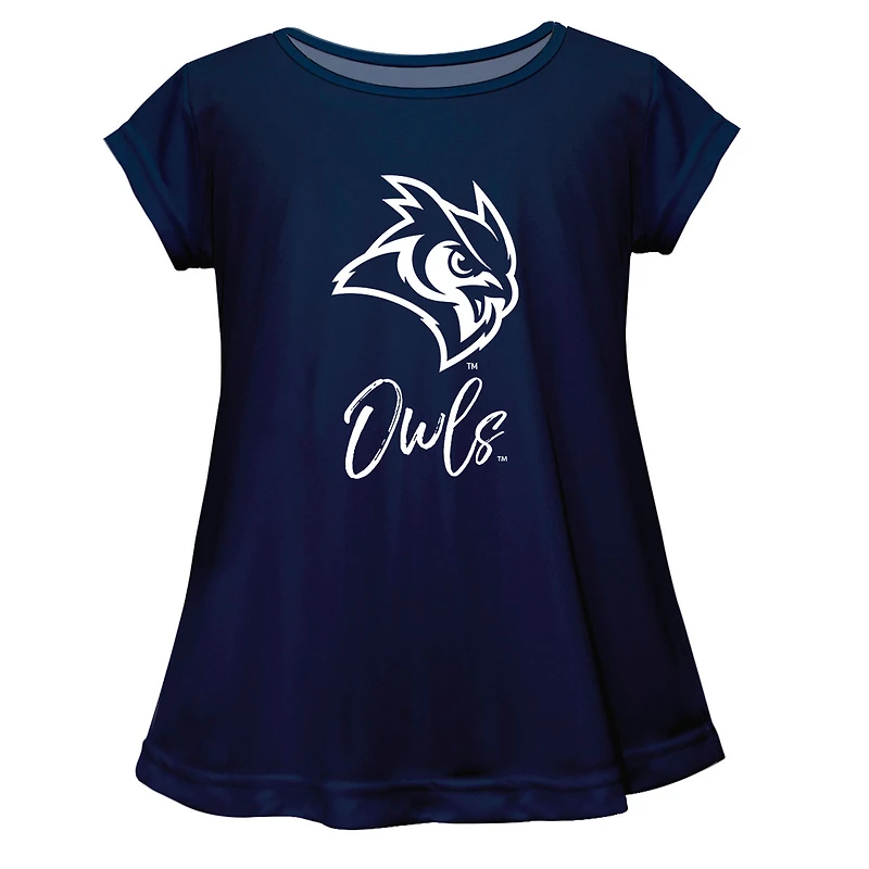 Youth Vive La Fete  Navy Rice Owls Toddler A-Line Top