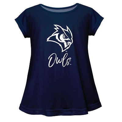Youth Vive La Fete  Navy Rice Owls Toddler A-Line Top