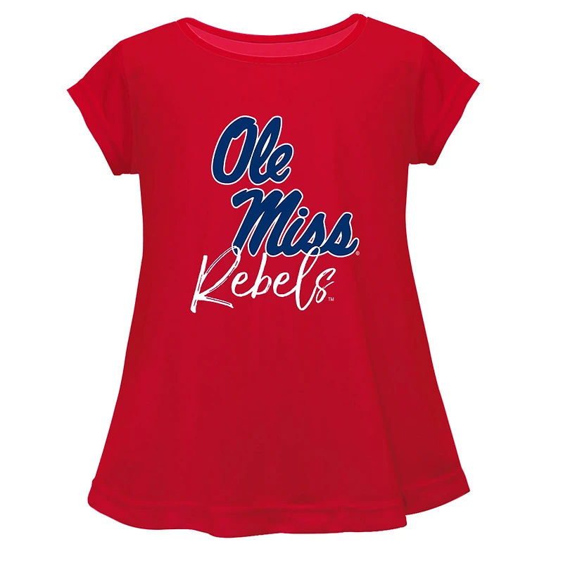 Youth Vive La Fete  Red Ole Miss Rebels Toddler A-Line Top