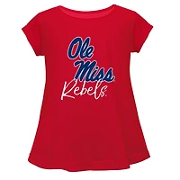 Youth Vive La Fete  Red Ole Miss Rebels Toddler A-Line Top