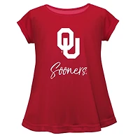 Youth Vive La Fete  Crimson Oklahoma Sooners Toddler A-Line Top
