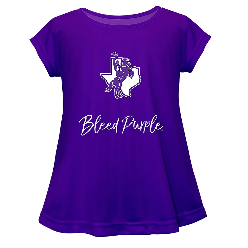 Youth Vive La Fete  Purple Tarleton State Texans Toddler A-Line Top