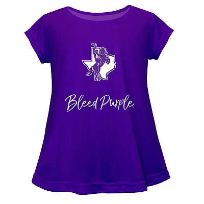 Youth Vive La Fete  Purple Tarleton State Texans Toddler A-Line Top