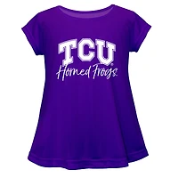 Youth Vive La Fete  Purple TCU Horned Frogs Toddler A-Line Top