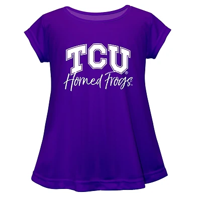Youth Vive La Fete  Purple TCU Horned Frogs Toddler A-Line Top
