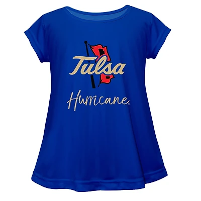 Youth Vive La Fete  Blue Tulsa Golden Hurricane Toddler A-Line Top