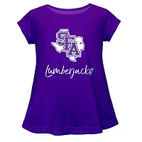 Youth Vive La Fete  Purple Stephen F Austin Lumberjacks Toddler A-Line Top
