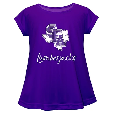 Youth Vive La Fete  Purple Stephen F Austin Lumberjacks Toddler A-Line Top