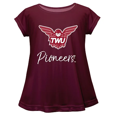 Youth Vive La Fete  Maroon Texas Woman's Pioneers Toddler A-Line Top