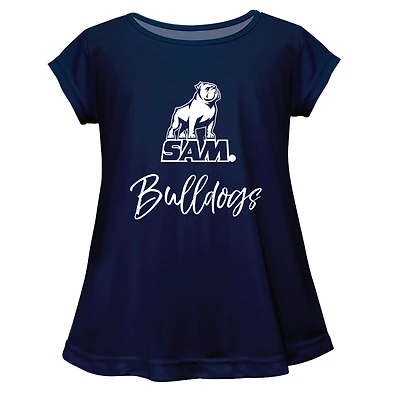 Youth Vive La Fete  Navy Samford Bulldogs Toddler A-Line Top
