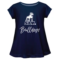 Youth Vive La Fete  Navy Samford Bulldogs Toddler A-Line Top